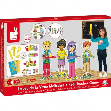 Jeu d'imitation maitresse d'école et cantine Janod