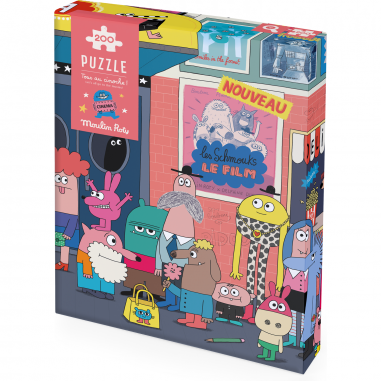 Puzzle 200 pièces tous au cinoche Les Schmouks - Moulin Roty