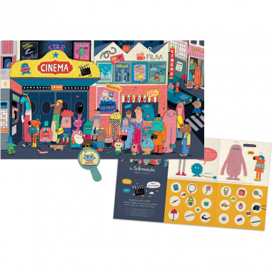 Puzzle 200 pièces tous au cinoche Les Schmouks - Moulin Roty