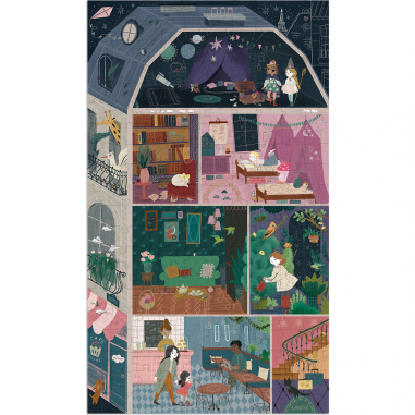 Puzzle 200 pièces l'hôtel particulier Les Parisiennes - Moulin Roty