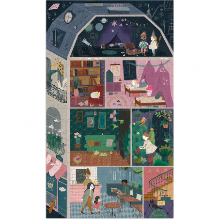 Puzzle 200 pièces l'hôtel particulier Les Parisiennes - Moulin Roty