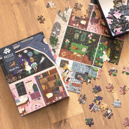 Puzzle 200 pièces l'hôtel particulier Les Parisiennes - Moulin Roty