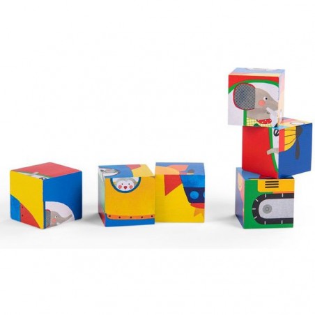 Puzzle 6 cubes Les Popipop - Moulin Roty