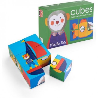 Puzzle 6 cubes Les Popipop - Moulin Roty