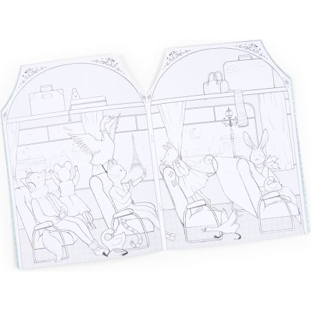 Cahier de coloriage et stickers La petite école de danse - Moulin Roty