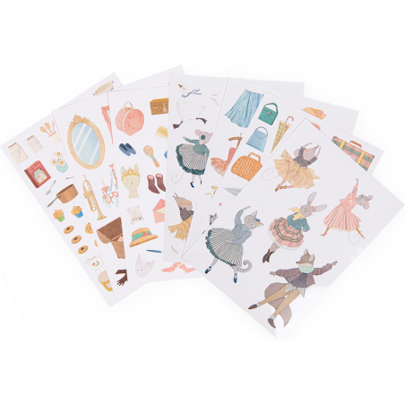 Cahier de coloriage et stickers La petite école de danse - Moulin Roty