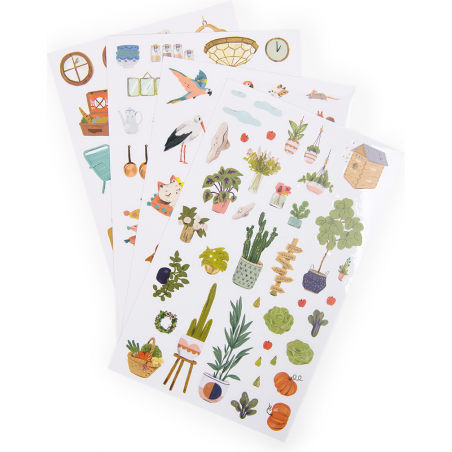 Cahier de coloriage et stickers Les Parisiennes - Moulin Roty