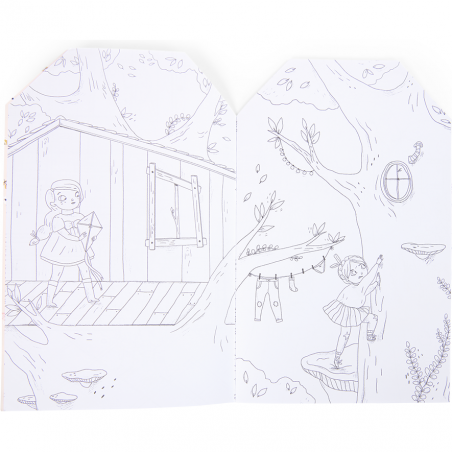 Cahier de coloriage et stickers Les Parisiennes - Moulin Roty