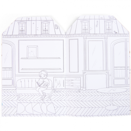 Cahier de coloriage et stickers Les Parisiennes - Moulin Roty