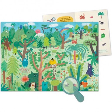 Puzzle 48 pièces la terre merveilleuse Les Schmouks - Moulin Roty