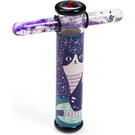 Kaléidoscope paillettes phosphorescent chat - Moulin Roty