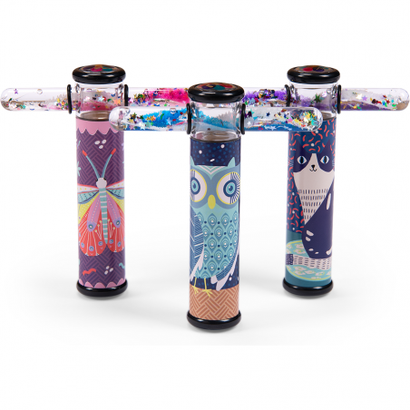 Kaléidoscope paillettes phosphorescent chat - Moulin Roty