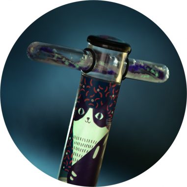 Kaléidoscope paillettes phosphorescent chat - Moulin Roty