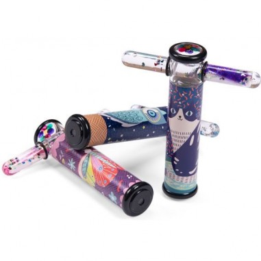 Kaléidoscope paillettes phosphorescent papillon - Moulin Roty