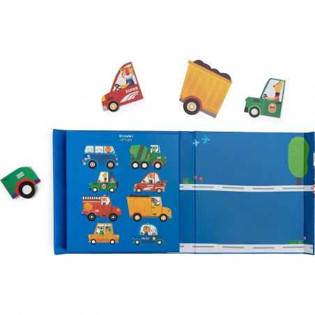 Jeu magnétique véhicules Les Popipop - Moulin Roty