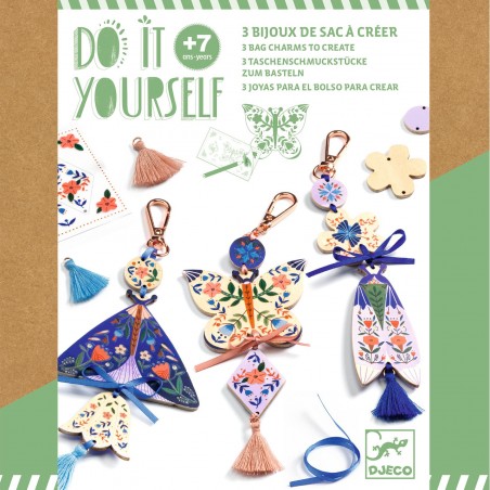 Bijoux de sac à créer Butterflies - Do it Yourself - Djeco