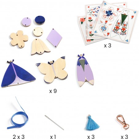 Bijoux de sac à créer Butterflies - Do it Yourself - Djeco