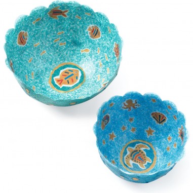 2 coupelles papier à créer Dans la mer - Do it Yourself - Djeco