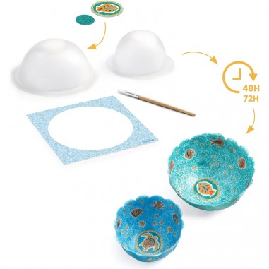 2 coupelles papier à créer Dans la mer - Do it Yourself - Djeco
