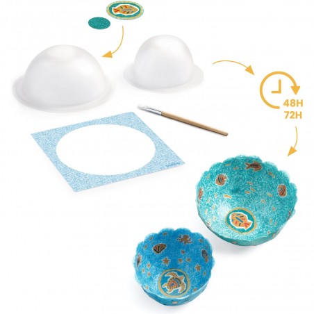 2 coupelles papier à créer Dans la mer - Do it Yourself - Djeco