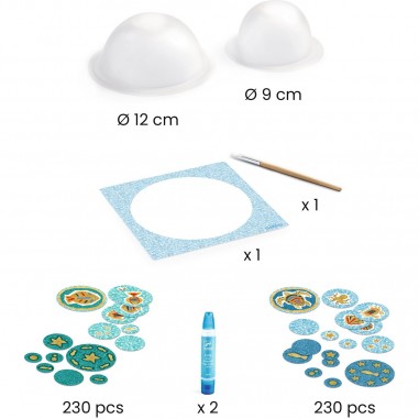 2 coupelles papier à créer Dans la mer - Do it Yourself - Djeco