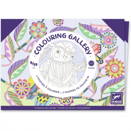 Colouring Gallery : Oiseaux - Un jeu - Djeco