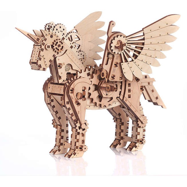 Mr Playwood Licorne petite maquette 3D mobile en bois