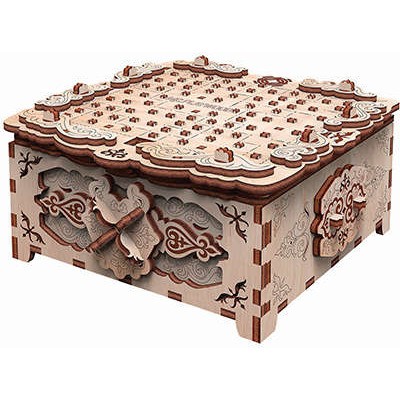 Mr Playwood Boite à secret Fantaisie Florale maquette 3D en bois 