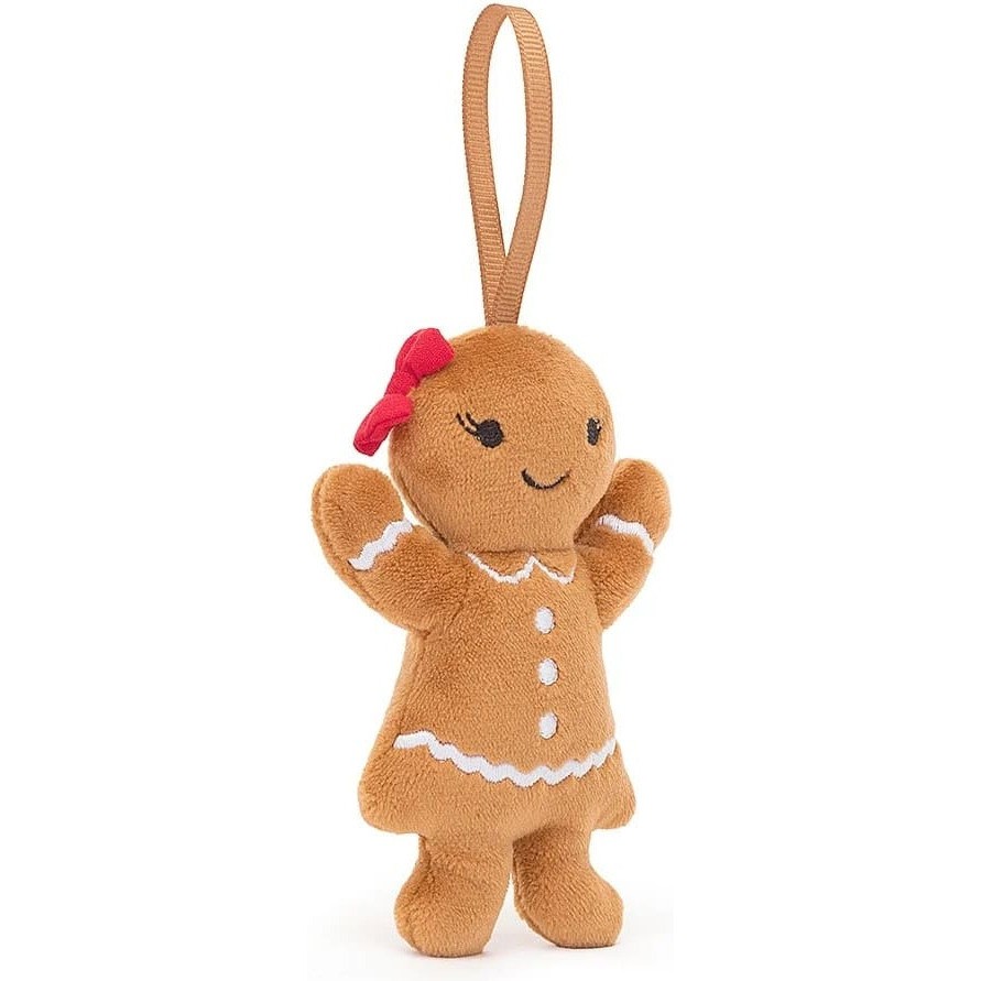 Jellycat Peluche Mini Bonhomme Pain Epice Fred à suspendre Festive 