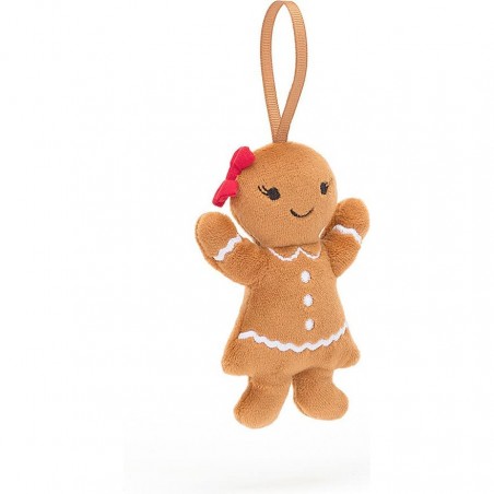 Peluche Mini Bonhomme Pain Epice Fred à suspendre Festive Folly - Jellycat