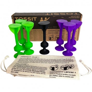 Tossit : Violet - Vert - Jeu de fléchettes à ventouse - Gigamic