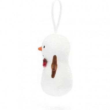 Peluche Mini Bonhomme de Neige à suspendre Festive Folly - Jellycat