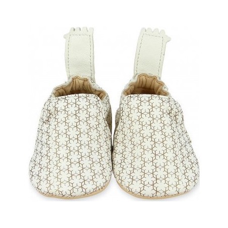 Blumoo Givre Blanc Cuivre - Chaussons semelle souple Bébé Garçon