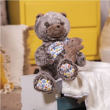 Peluche Oscar papa ours Linoo - Cadeau de naissance - Kaloo