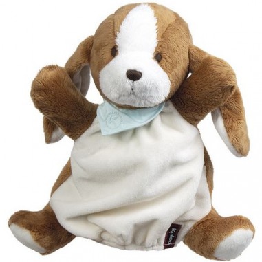 Les amis : doudou marionnette chien tiramisu - Kaloo