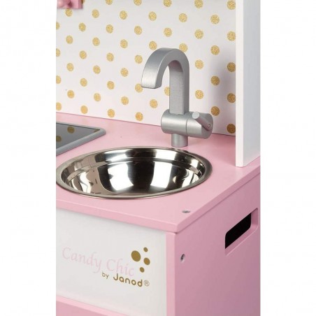 Cuisine Janod Candy Chic - Cuisine Rose en bois pour enfant