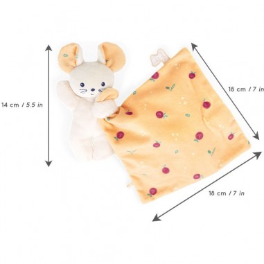 Doudou souris Carré douceur Fruits de saison - Kaloo
