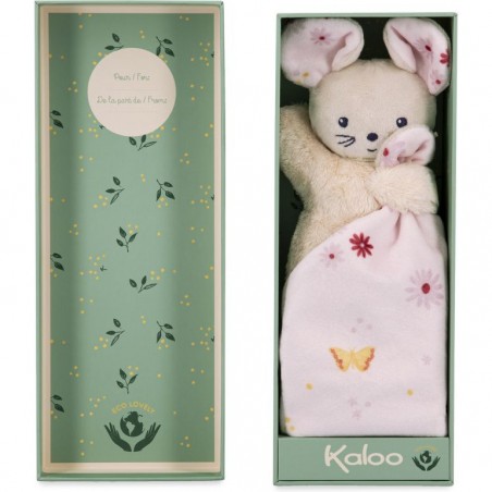 Carré douceur : doudou souris jolie marguerite - Kaloo