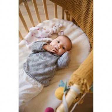 Carré douceur : doudou souris jolie marguerite - Kaloo