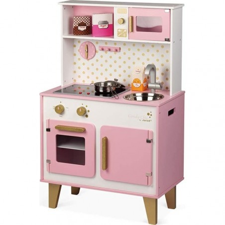 Cuisine Janod Candy Chic - Cuisine Rose en bois pour enfant