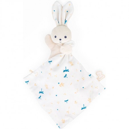 Carré douceur : doudou lapin blanc délicat - Kaloo
