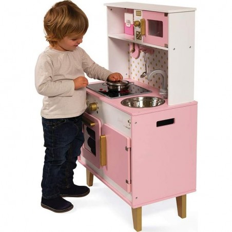 Cuisine Janod Candy Chic - Cuisine Rose en bois pour enfant