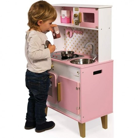 Cuisine Janod Candy Chic - Cuisine Rose en bois pour enfant