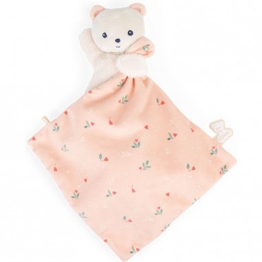 Carré douceur : doudou ours feuilles d'amour - Kaloo