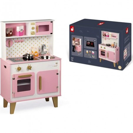 Cuisine Janod Candy Chic - Cuisine Rose en bois pour enfant