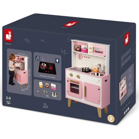 Cuisine Janod Candy Chic - Cuisine Rose en bois pour enfant