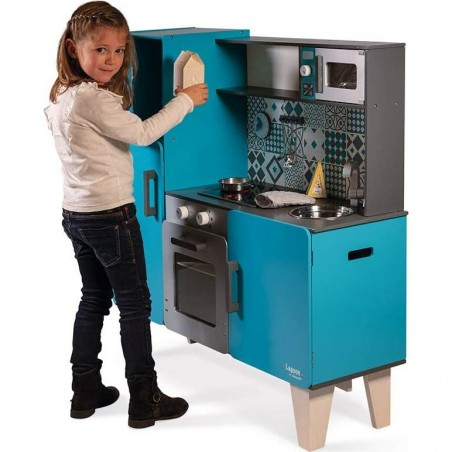 Cuisine moderne en bois Bleue Lagoon Janod