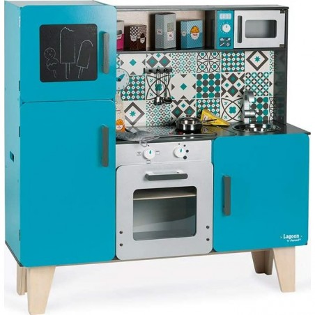 Cuisine moderne en bois Bleue Lagoon Janod
