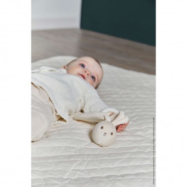 Hochet lapin Crème - Jouet d'éveil sensoriel pour bébé, - Kaloo