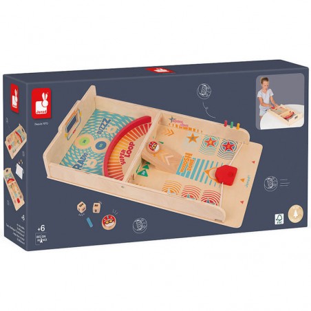 Jeu de palets -Jeu d'adresse rétro en bois pour enfant dès 6 ans - Janod